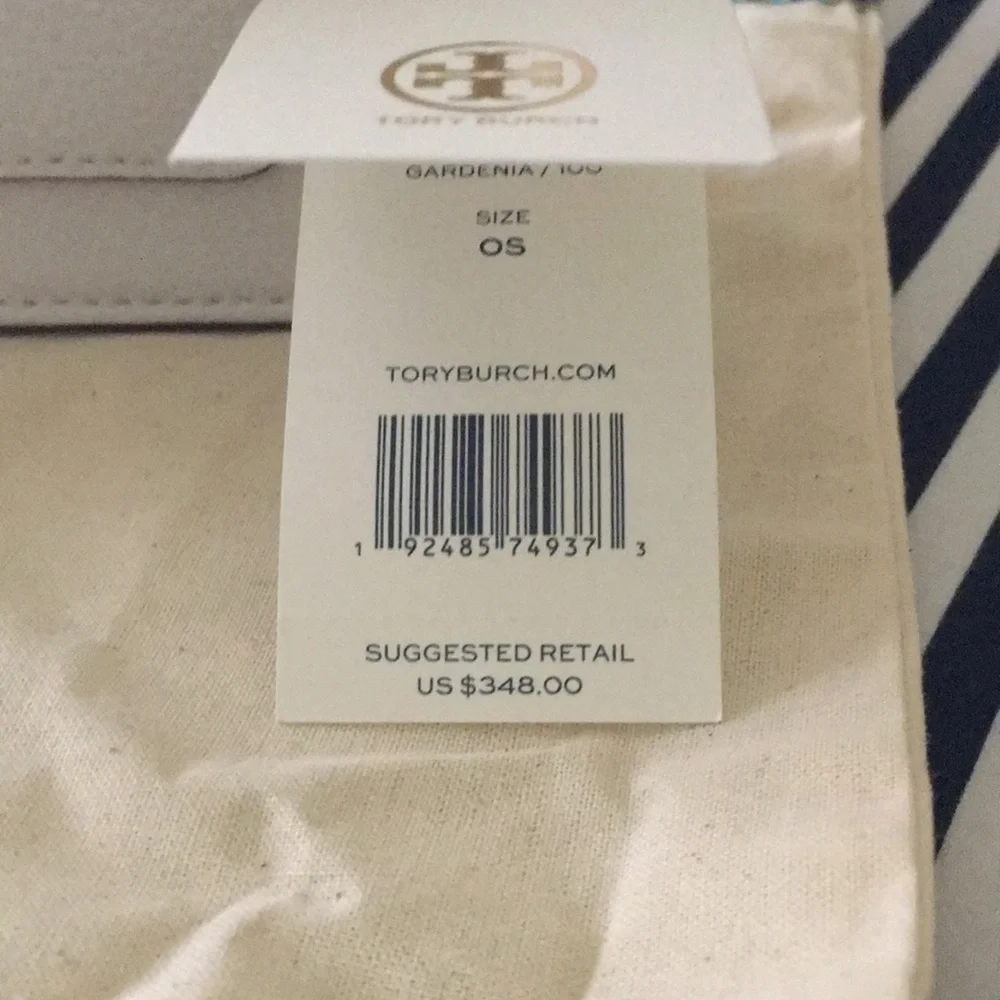 TORY BURCH SMALL LEATHER WALKER CROSSBODY BAG IN GARDENIA - Picture 4 of 5